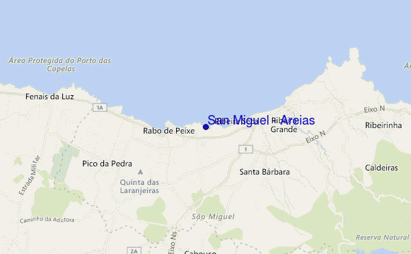 mapa de localização de San Miguel - Areias