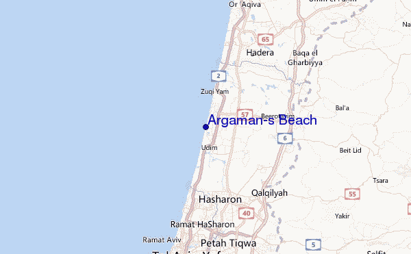 Argaman's Beach Location Map