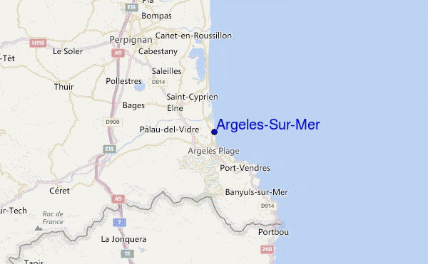 Argelès-Sur-Mer Location Map