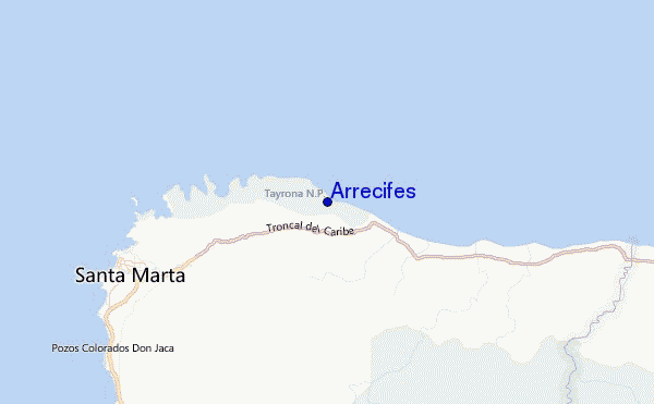 Arrecifes Location Map