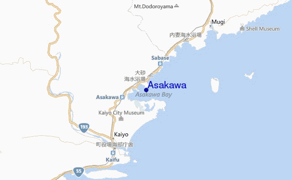 mapa de localização de Asakawa