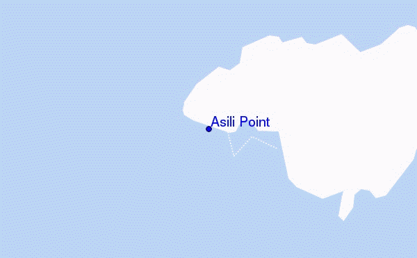 mapa de localização de Asili Point