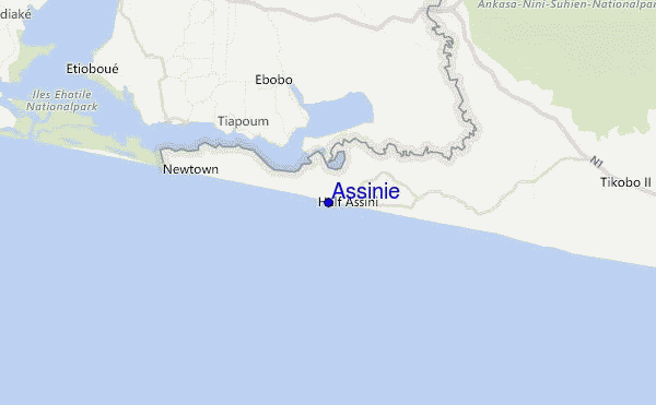 Assinie Location Map
