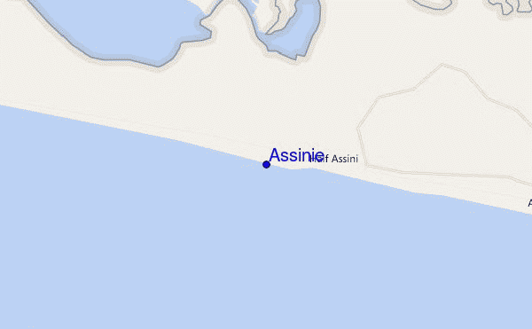 mapa de localização de Assinie