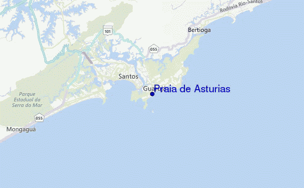 Praia de Asturias Location Map