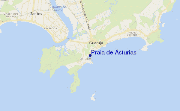 mapa de localização de Praia de Asturias