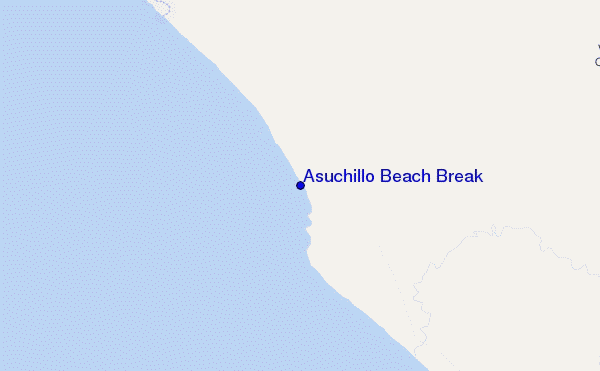 mapa de localização de Asuchillo Beach Break
