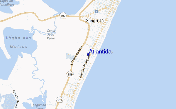 mapa de localização de Atlantida