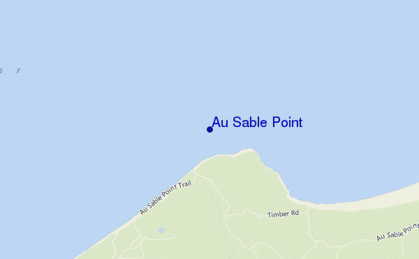 mapa de localização de Au Sable Point