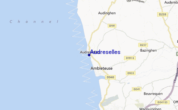 mapa de localização de Audreselles
