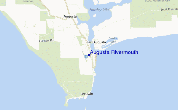 mapa de localização de Augusta Rivermouth