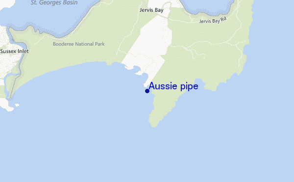 mapa de localização de Aussie pipe