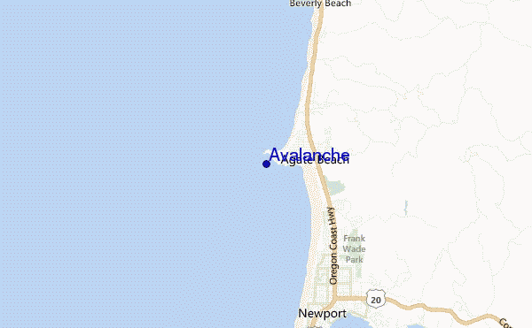 mapa de localização de Avalanche