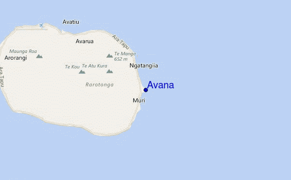 mapa de localização de Avana