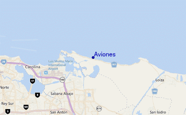 mapa de localização de Aviones