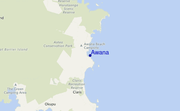 mapa de localização de Awana