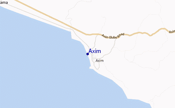 mapa de localização de Axim