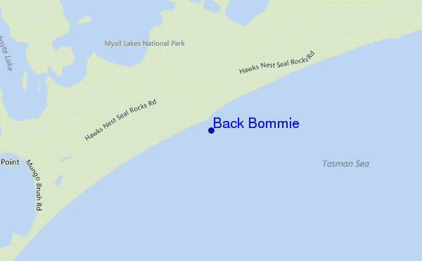 mapa de localização de Back Bommie
