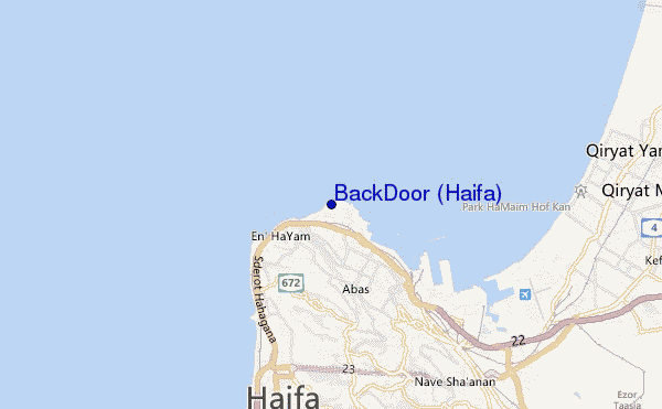 mapa de localização de BackDoor (Haifa)