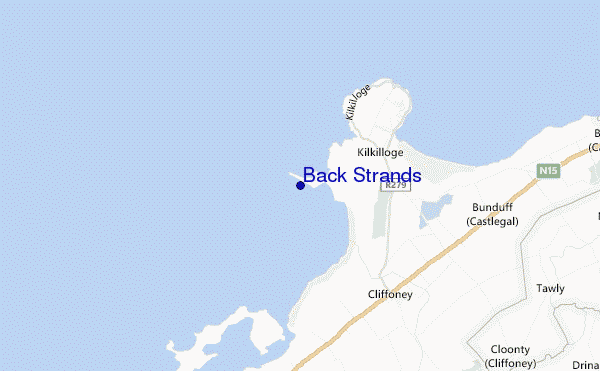 mapa de localização de Back Strands