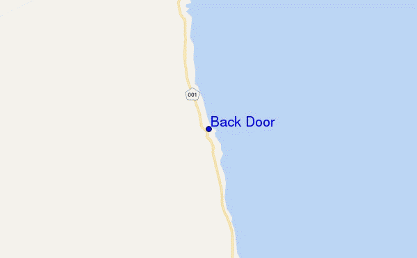 mapa de localização de Back Door