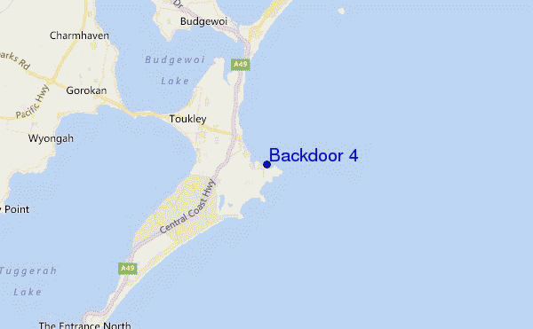 mapa de localização de Backdoor 4