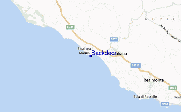 mapa de localização de Backdoor