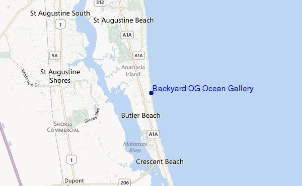 mapa de localização de Backyard OG Ocean Gallery