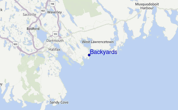 Backyards Location Map
