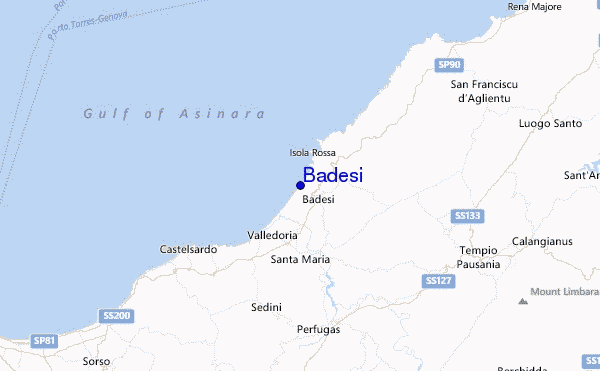 Badesi Location Map