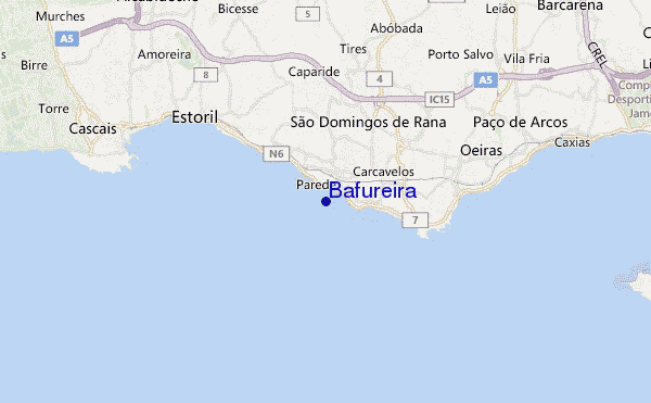 mapa de localização de Bafureira