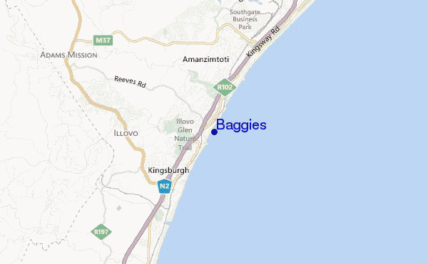 mapa de localização de Baggies