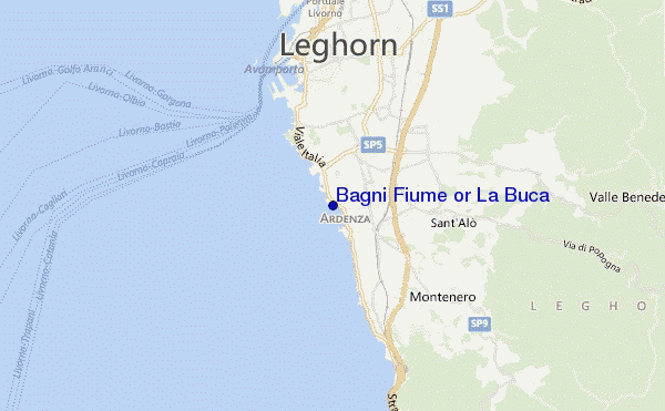 mapa de localização de Bagni Fiume or La Buca