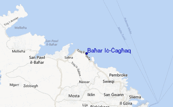 mapa de localização de Baħar Iċ-Ċagħaq