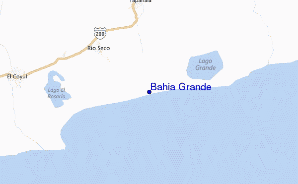 mapa de localização de Bahia Grande