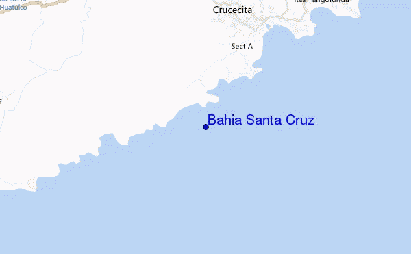 mapa de localização de Bahia Santa Cruz