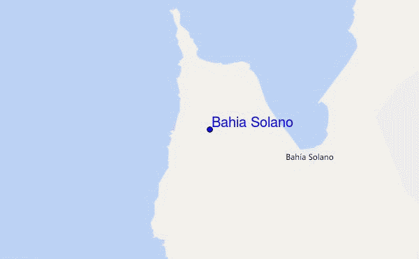 mapa de localização de Bahia Solano