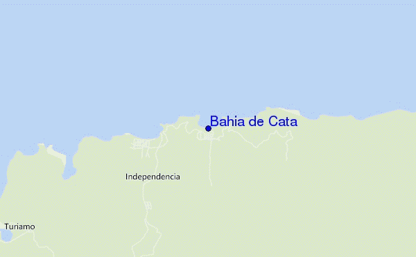 mapa de localização de Bahia de Cata