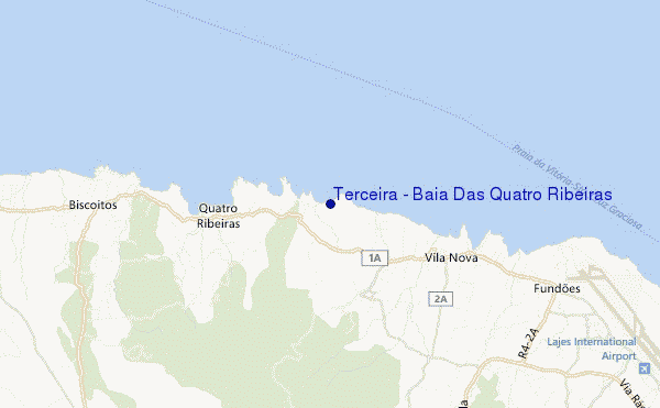 mapa de localização de Terceira - Baia Das Quatro Ribeiras
