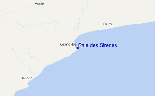 mapa de localização de Baie des Sirènes