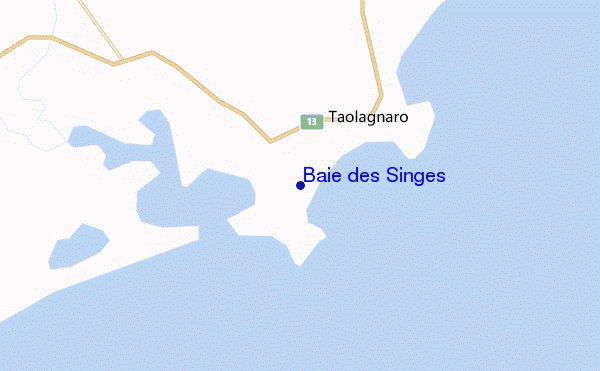 mapa de localização de Baie des Singes