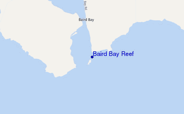 mapa de localização de Baird Bay Reef
