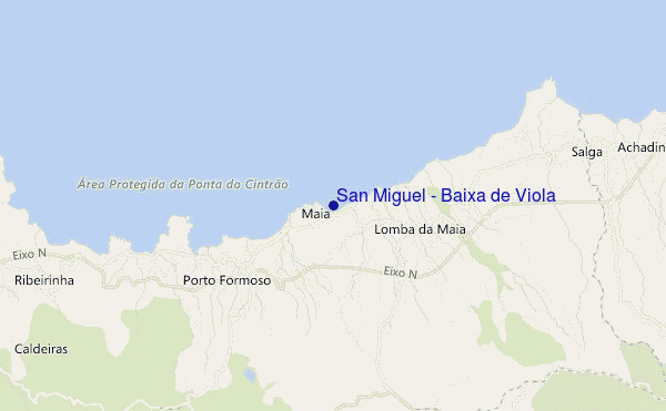 mapa de localização de San Miguel - Baixa de Viola