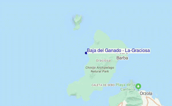 mapa de localização de Baja del Ganado - La-Graciosa
