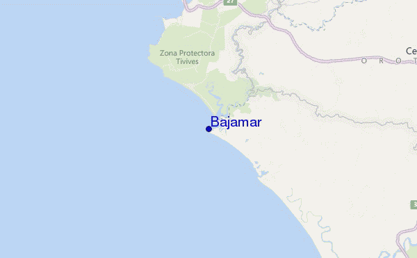 mapa de localização de Bajamar