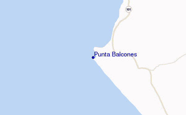 mapa de localização de Punta Balcones