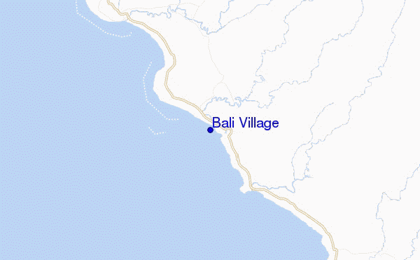 mapa de localização de Bali Village
