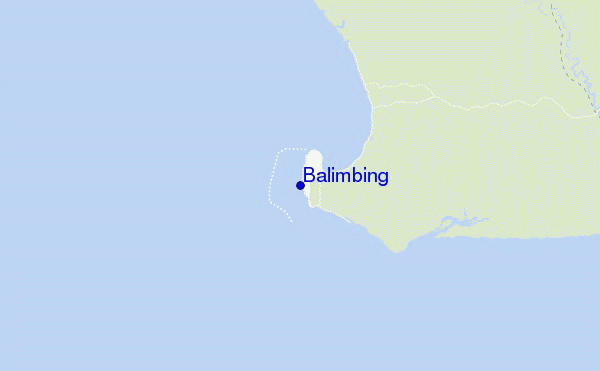mapa de localização de Balimbing