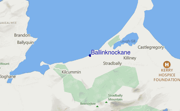 mapa de localização de Ballinknockane