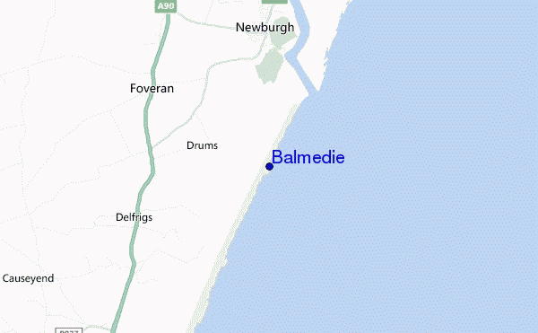 mapa de localização de Balmedie